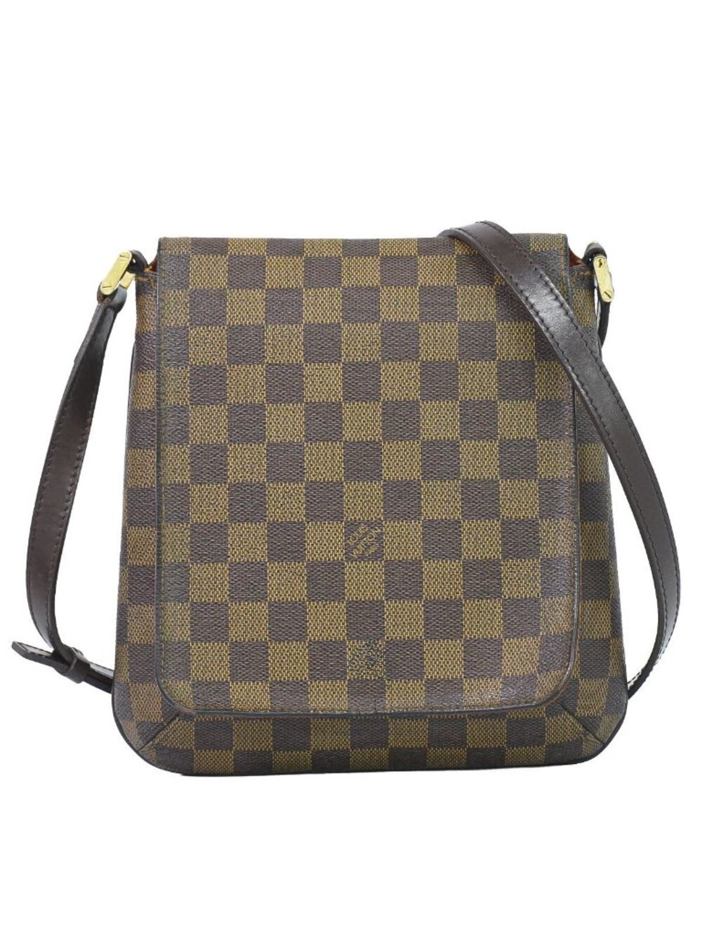 Louis Vuitton LV Musette Salsa Long Damier Ebene Shoulder Bag Pochette Brown